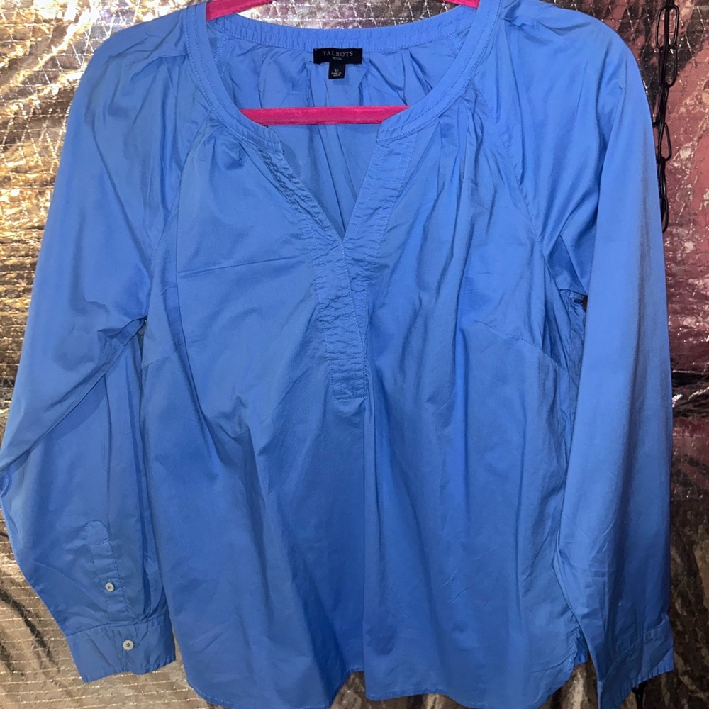 Talbots Sky Blue Blouse